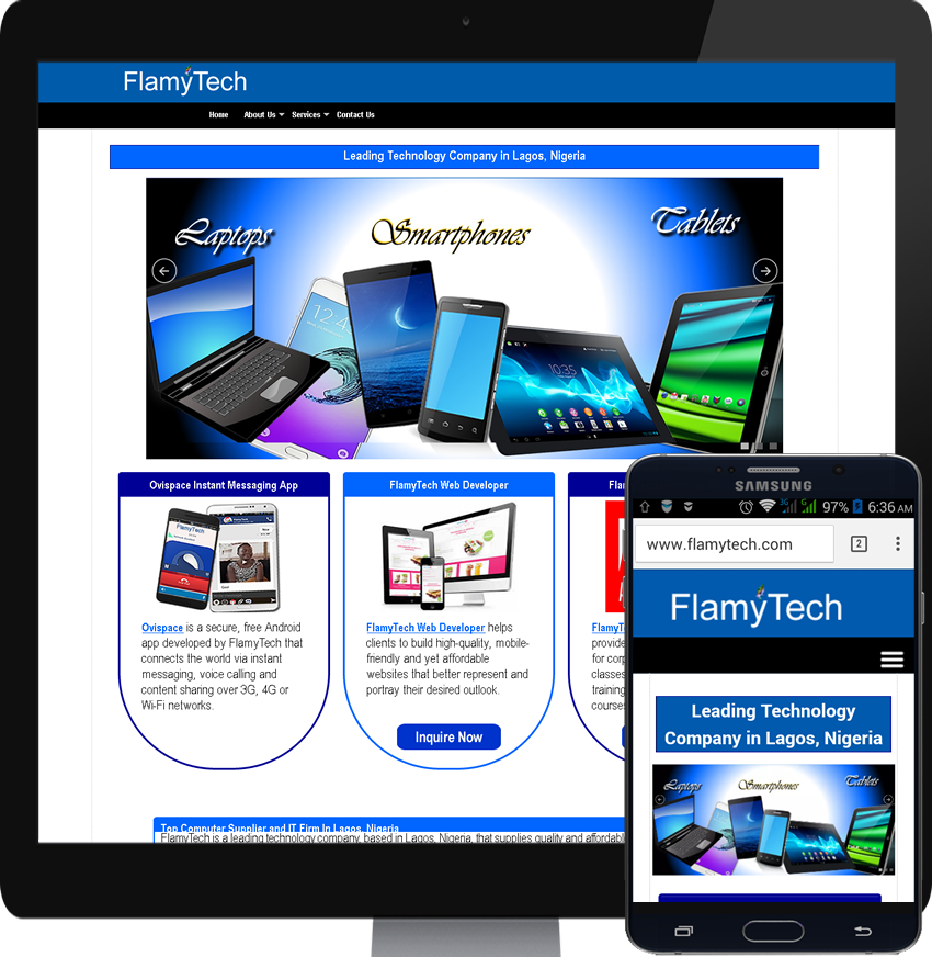 FlamyTech Homepage Design