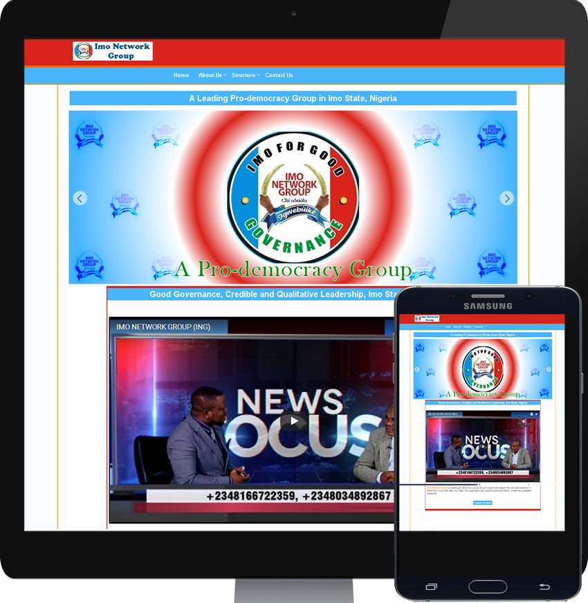 Imo Network Group's Homepage Design